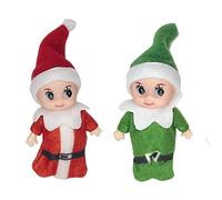 2PCS Mini Baby Elf Dolls: Cheeky Twins, Elves Accessories for ChristmasATH