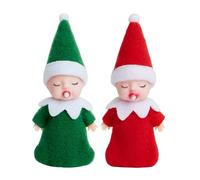 2pcs Mini Baby Elves Christmas Elf Baby Dolls for Girls Boys,Cute Little Elfs Twins Tiny Christmas Dolls Elf Accessories,Girl Elf Small Elf Baby Doll Elf Novelty Gift for Kids Xmas Stocking Stuffers