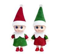 2pcs Mini Baby Elves Christmas Elf Baby Dolls for Girls Boys,Cute Little Elfs Twins Tiny Christmas Dolls Elf Accessories,Girl Elf Small Elf Baby Doll Elf Novelty Gift for Kids Xmas Stocking Stuffers