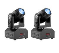 2Pcs Mini Beam Moving Head Light, RGBW 4 in 1 LED Stage Light with Self-Propelled and Voice-Activated for Party KTV Concert Wedding Bar