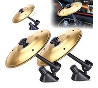 2PCS Mini Car Crash Cymbal, Car Air Vent Decoration, Fits All Vehicle Types, Gold