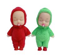 2pcs Mini Christmas Baby Elf Dolls for Girls Boys,Cute Little Elfs Twins Christmas Baby Elves,Small Elf Baby Doll Novelty Toys Tiny Christmas Dolls Elf Accessories for Kids Gift Xmas Stocking Stuffers