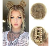 2PCS Mini Clip in Bun Messy Cat Ears Bun Extension Synthetic Donut Wig Accessory Updo Space Bun Pieces for Women Girls