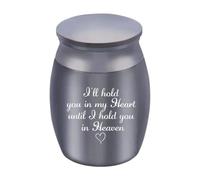 2pcs Mini Crematorium Stainless Steel Commemorative Items Ashes Box Funeral Pet Ashes Small Animal Coffins Souvenirs(Grey)