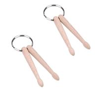 2Pcs Mini Drum Sticks Keychain Wood Drumsticks Percussion Key Ring Decoration Keyrings Deft and Professional, Drum and Percussion Accessories