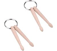 2Pcs Mini Drum Sticks Keychain Wood Drumsticks Percussion Key Ring Decoration Keyrings Deft and Professional，Drum and Percussion Accessories