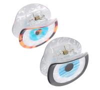2pcs Mini Evil Eye Hair Claw Clips for Women, Halloween Season Fashion | Small Plastic Styling Accessory, Easy to Use and Flexible Hold, Two Piece Set for School and Cooking