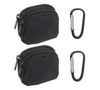 2Pcs Mini Fanny Packs, 2Pcs Carabiners, Tactical Fanny Pack, Belt Organizer, Tactical Gear, Hiking Gear, Mini Wallet Keychain