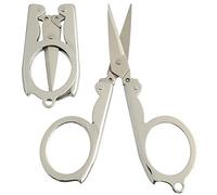2Pcs Mini Foldable Scissors, Stainless Steel Travel Scissors for Craft, Camping, Outdoors