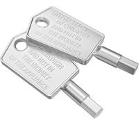 2Pcs Mini Fridge Key Lock Freezer Door Key Heavy-Duty Metal Replacement Pentagonal Hole Keys Accessories for Chassis Distribution Box Refrigerator