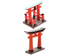 2Pcs Mini Gate Decorations Japanese Crafts for Dollhouses Miniature Gardens Fish Tanks Versatile Home Ornaments Great Creativity