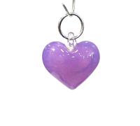 2PCS Mini Glass Heart Charms, Tiny Cute Love Pendant for DIY Jewelry Making, Craft Supplies, Wedding and Valentine's Day Decor