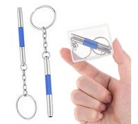 2Pcs Mini Glasses Screws Repair Kit, 3 in 1 Precision Eyeglass Screwdriver Set Spectacle Repair Kit Screwdriver Keychain Tiny Screwdriver Set for Eyeglass,Watch, Jewelry (Phillips,Hex,Flat Head)