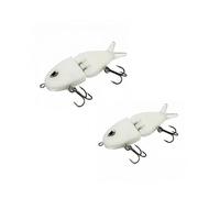 2Pcs Mini Glide Bait Lures,Slow Sinking 2.36" Micro Swimbait with Dual Hooks for Bass Fishing,Raptor Swimming Lures,Realistic Multi-Jointed Wobbler for Freshwater & Saltwater