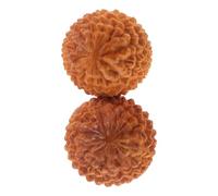 2pcs Mini Hand Balls Rolling Hand Massager for Fingers and Palms | Cypress Wood, Quiet Stress Relief, Small Exquisite Design, Desk Use, Meditation