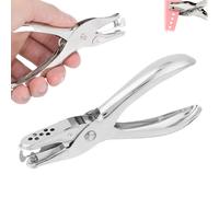 2pcs Mini Hole Punch, One Hole Chrome Metal Perforator, Ergonomic Single Hole Punch for Paper & Metal, Ideal for Crafts, Scrapbooking and Card Making