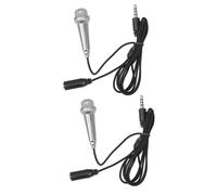 2pcs Mini Microphone Portable Vocal Mic for Singing Podcasting and Live Streaming Compatible Smartphones and Tablets Easy to Use Lightweight Design No External Power Required