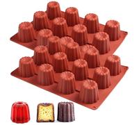 2PCS Mini Muffin Tray, 12 Cavity Silicone Muffins Pan, Chocolate Candy Molds, Non-Stick Silicone Baking Moulds, for Brownie Cake Jelly Pudding