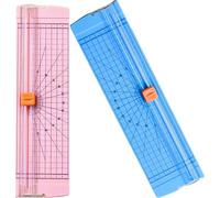 2pcs Mini Paper Cutter, Portable Cutter Trimmer A4, Small Guillotine Scrapbooking Tool for Label Card Craft Papers and Photos A5 Standard Cutting