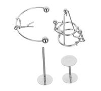 2pcs Mini Physics Balancing Weightlifter Cradle Sculptures for Science Learning Interactive Play Educational Office Decoration