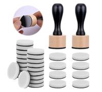 2PCS Mini Round Ink Blending Tool with Foams Set Including 24PCS Replacement Refill Sponge, Refill Foam Tool No More Inky Fingers Ink Blending Tool with Spare Pads for Craft Stampin Foam Scrapbooking