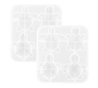 2pcs Mini Sea Turtle Silicone Molds, 3D Sea Animal Small Resin Mold Cute Miniature Tortoise Silicone Mould for DIY Crafts Epoxy Tiny Resin Candle Making