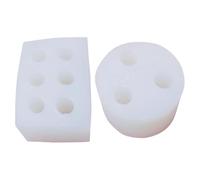 2pcs Mini Silicone Candle Mold 6 Hole Spiral Cylinder Craft Mould