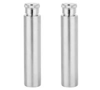 2PCS Mini Stainless Steel Flask, 1oz Portable Cigar Shaped Pocket Drinking Tubular Bottle Stainless Steel Tube Hip Flask