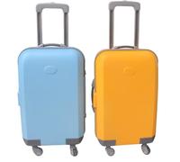 2PCS Mini Suitcase 4x2x9 Inch Cute Lifelike Travel Luggage Trunk Doll Suitcase Creative DIY Toy for Dollhouse Decor Children Role Playing Gifts Doll