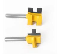 2pcs Mini Tongue & Groove Router Bit Set - 1/4" 6mm 8mm Shank Line Woodworking Cutter Tenon Cutter for Woodworking Tools Router Bit Set for Wood Planer(8mm Shank)