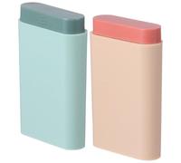 2pcs Mini Travel Medicine Organizer with Compartments for Home Storage | PP Build, Good Sealing and Break Resistant, Separates Capsules, Fits Desk Drawer Organisation