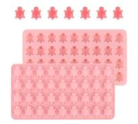 2pcs Mini Turtle Silicone Molds, 72 Cavities Cute Sea Turtle Shape Animal Small Resin Mold for DIY Baking Food Chocolate Candy Ice Cube Gummy Jello Wax Resin Crafts (Pink)