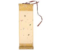 2pcs Mini Vintage Wax-resist Batik Hanging Scrolls, Blank Chinese Calligraphy Xuan Paper for Painting and Drawing, Portable Retro Wall Art Decor on Rice Paper