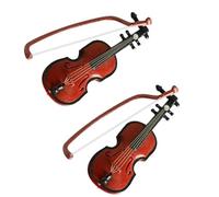 2pcs Mini Violin Decor Violin Adornment Musical Instrument Model Musical Instrument Model Miniature