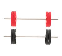 2pcs Miniature Barbell Ornament Cute Dollhouse Fitness Decor for Gym Themed Scenes Portable Charming Mini Accessories for Dollhouse Decoration and Inspiration