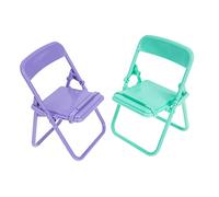 2pcs Miniature Folding Chairs Dollhouse Furniture Accessories Portable Lightweight for Imaginative Play and Fine Motor Skills Development