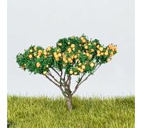 2Pcs Miniature Fruit Trees Garden Lifelike Scene Model Decoration Accessories Simulation Tree Figurine,Diorama Supplies,6.5cm