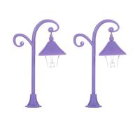 2PCS Miniature Street Light Model For Creating Realistic 1/12 Scale Dollhouses Garden Pathway Decoration Scene Displaying LED Dollhouses Lamp