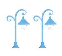 2PCS Miniature Street Light Model For Creating Realistic 1/12 Scale Dollhouses Garden Pathway Decoration Scene Displaying Dollhouses Solar Lamp