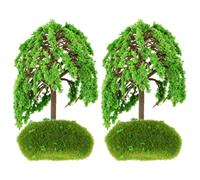 2pcs Miniature Street Trees Model for DIY Sand Table Landscape Green