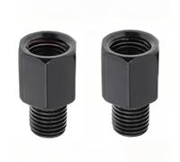 2pcs Mirror Adapter M8 M10 10mm 8mm Universal Black Motorcycle Motorbike Rearview Mirror Adapter Bolt Steel Metal for Motorcycle(2xM8M8(LR))