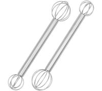 2PCS Miso Muddler, Stainless Steel Double-Ended Whisk, 15ml & 30ml Measurement Kitchen Tool, Ergonomic Japanese Stirrer Mixer for Precise Mixing Miso Paste, Korean Doenjang, Sauces, Batter, Soup