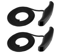 2pcs MKA-45 Trolling Motor Rope Handle Replacement for Minn Kota Maxxum & Edge, Heavy-Duty Nylon Lift & Release Rope with Ergonomic Handle (Black)