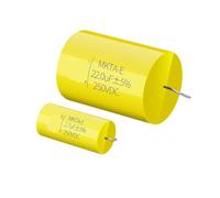 2Pcs MKP Capacitor 250V 1.0UF-47UF Non-Polarity Audio Frequency Divider Metallized Polypropylene Film HIFI Audio Fever Capacitor MQXFCZUX(250V1.0uF)