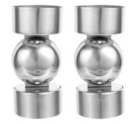 2pcs MM Stainless Steel Handrail Connector for Staircase Banister | Vertical Pivot Fitting, Polished Silver Finish, No Welding Required, for Marine Installers and Carpenters