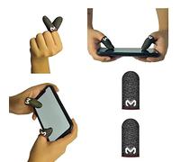 2pcs Mobile Game Finger Caps Non-Slip Touchscreen Gloves Anti-Sweat Finger Sleeves Shoot Aim Thumb Cover Mobile Phone Accessories for Call of Duty Mobile, Pubg, LOL Wild Rift, iOS, Android