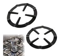 2Pcs Mocha Pot Stand, Universal Cast Iron Trivet, Heavy Duty Mocha Pot Holder, Non-Slip Gas Stove Reducer Ring Holder Base Trivet for Moka Expresso Coffee Pot, Small Pans, Gas Hobs