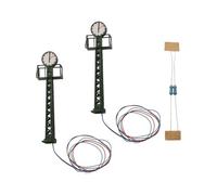 2Pcs Model Railway Lights Building Lattice Mast Light Gauge H0 Layout LED Lamp Decorative Stakes Garden Decoration Outdoor