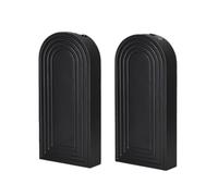 2Pcs Modern Black Wall Mounted Hanging Planter for Indoor Plant Dried Flower Faux Green Plant Wood Vases for Home Decors