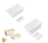 2PCS Modern Ceramic Butter Dish with Lid,All-in-one Butter Storage Container with Handle for Refrigerator,Easy Cutting and Container,Perfectly Two Sized for European Style Butters or Cheese